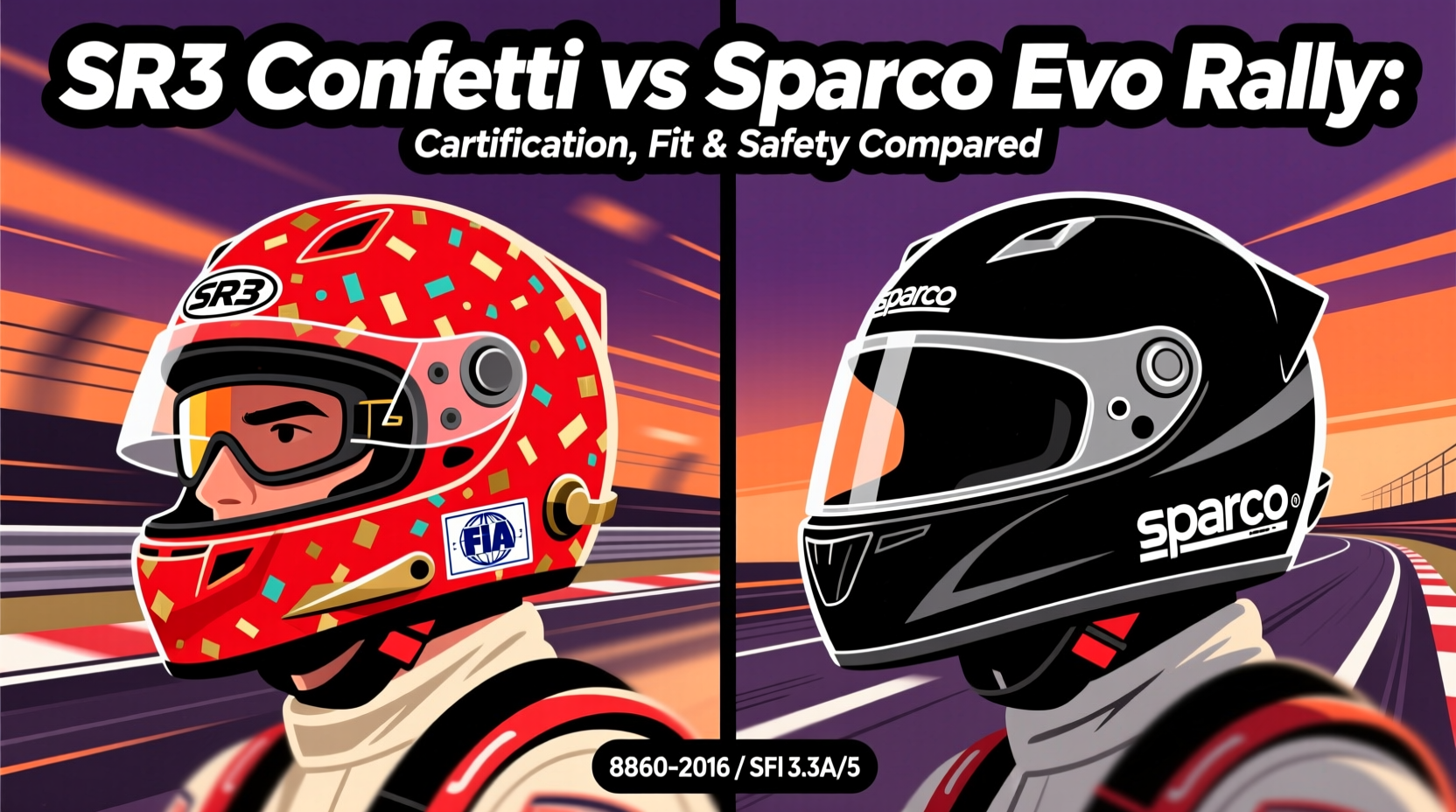 sr3 confetti vs sparco evo rally