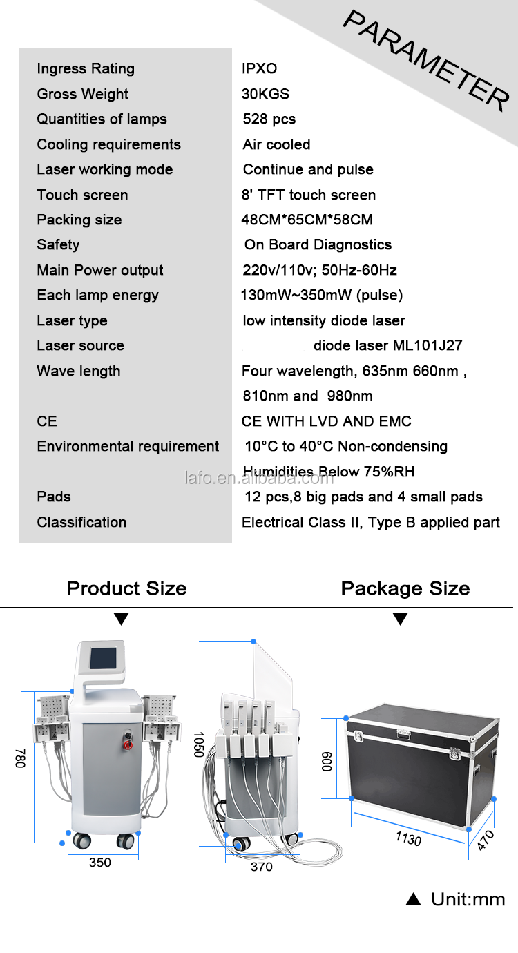 Best Hot Selling 528 Diodes Cold Lipolaser Professional Lipo Laser Machine Lipolaser 4d For Super Lose Weight