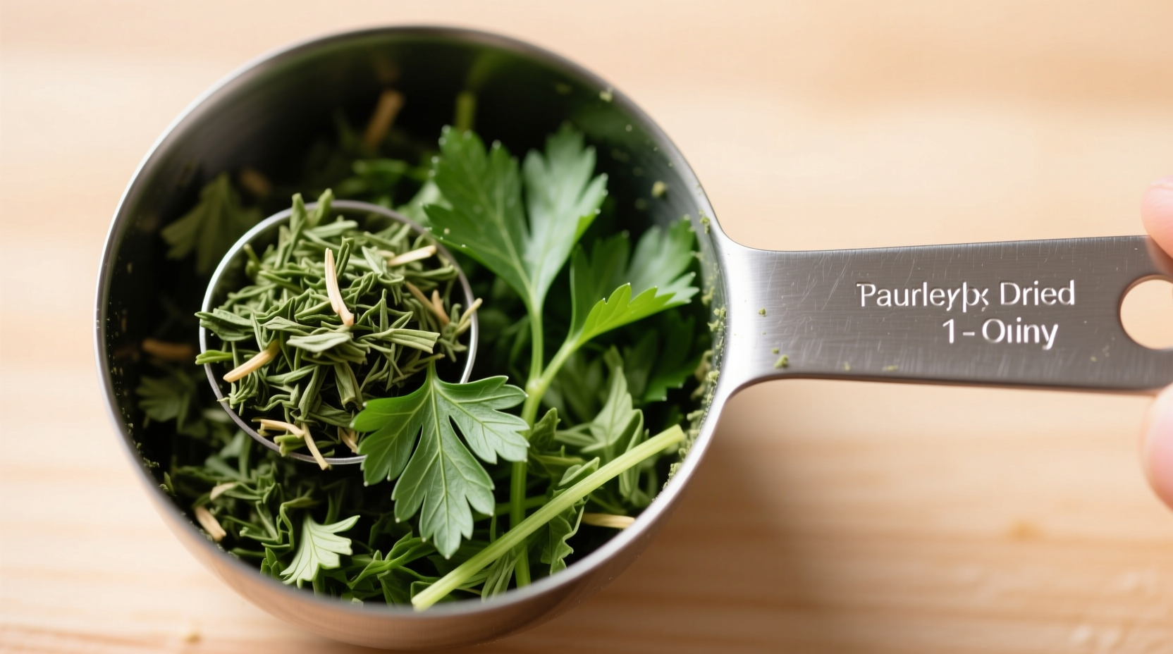 1/4 Cup Fresh Parsley to Dried Conversion: Exact Measurement