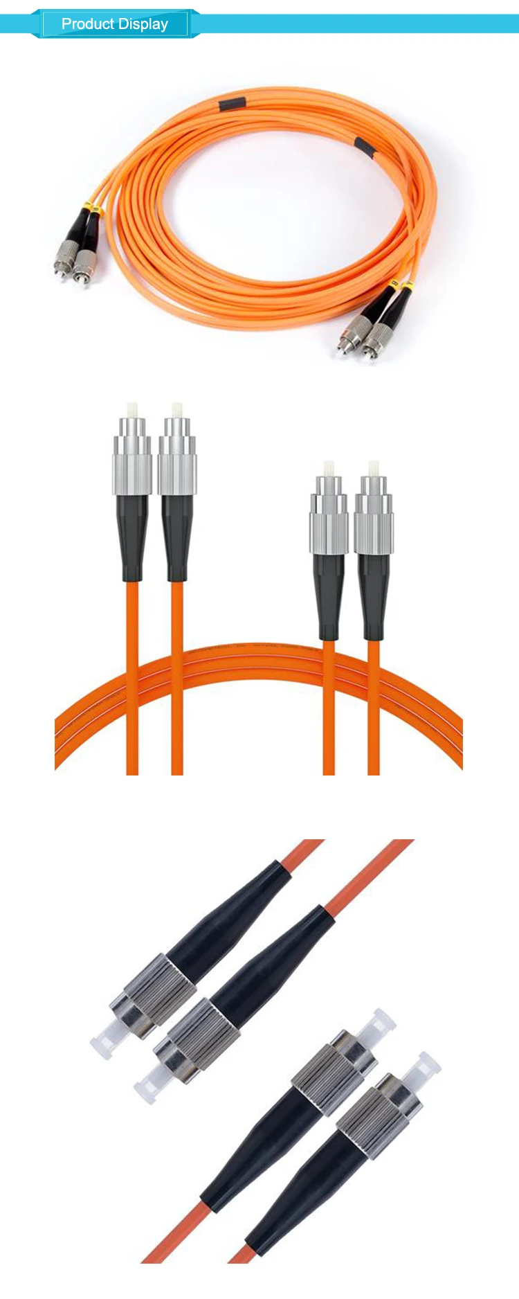 FU to FU Fiber Patch Cable OM1 1Gigabit Multimode Duplex Fiber Optic Cord 50/125 LSZH Fiber Patch Cable for SFP Transceiver