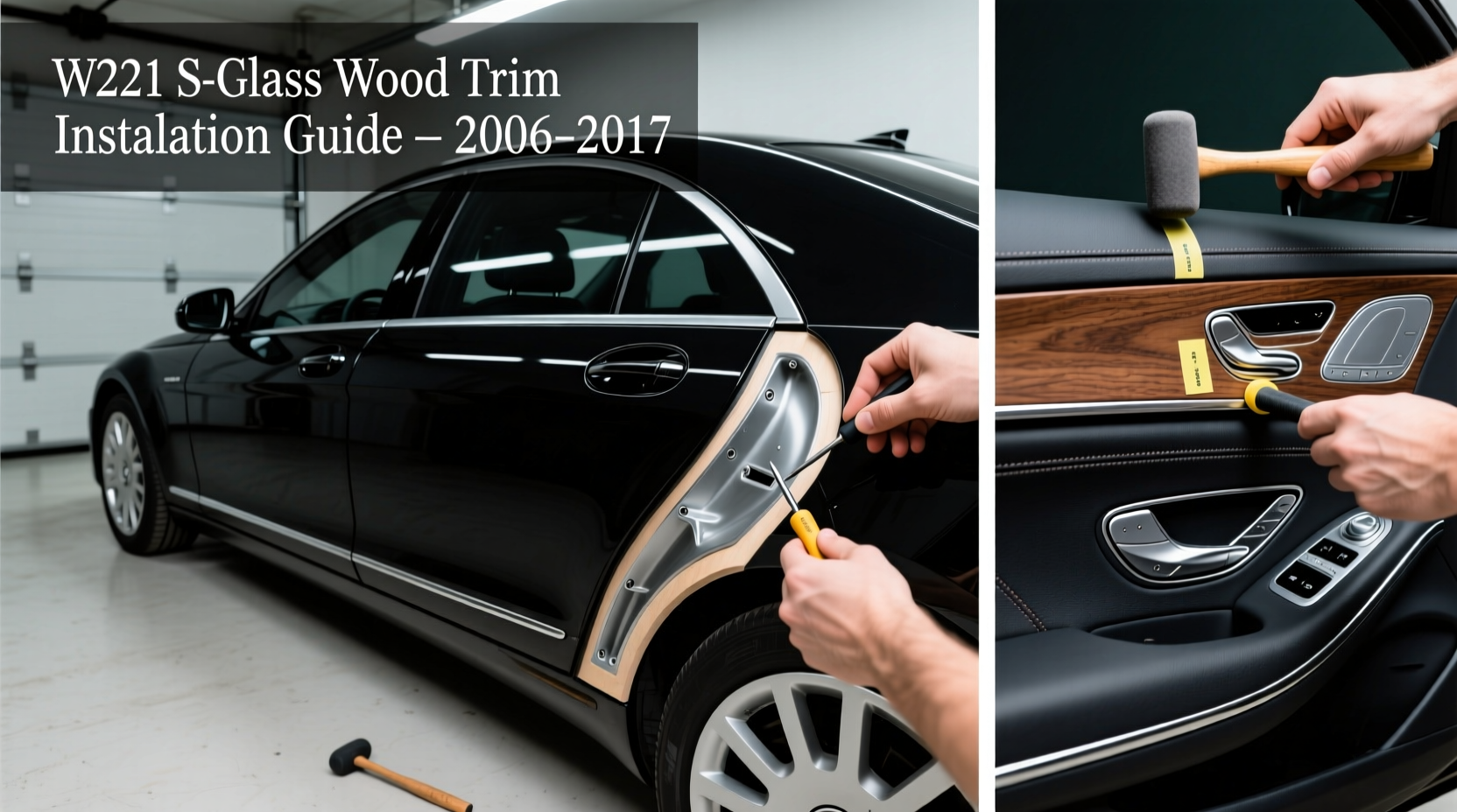 w221 wood trim install