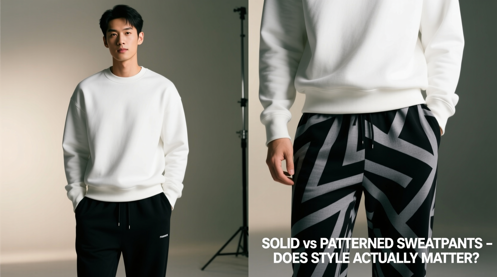 solid vs patterned sweatpants does the style actually matter
