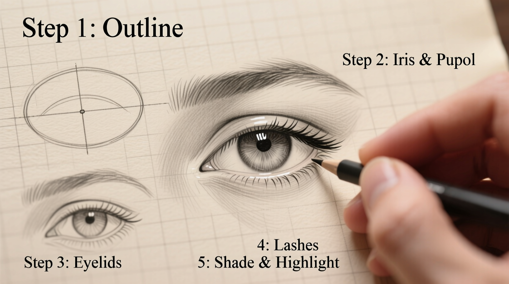 mastering the art of drawing human eyes a simple step by step guide for beginners