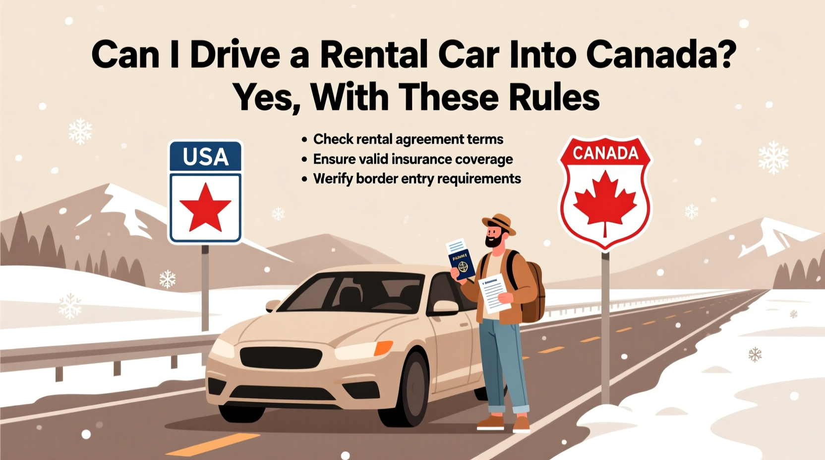 can i drive a rental car into canada
