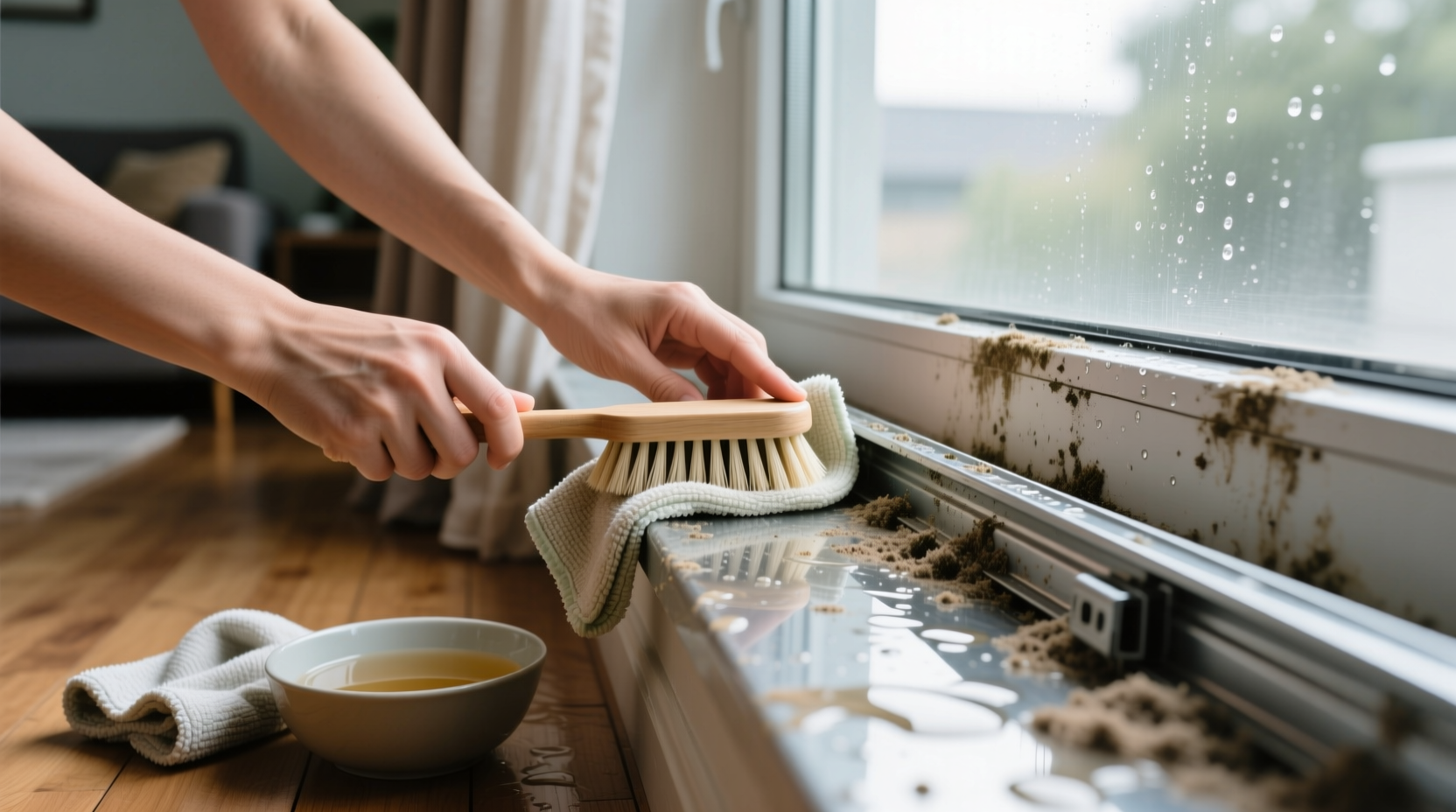how to clean window tracks
