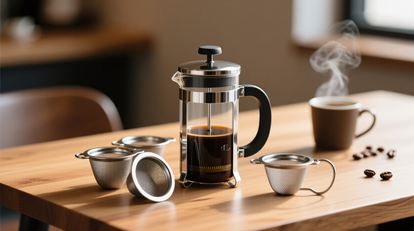 coffee catcher filters and simplifies your french press