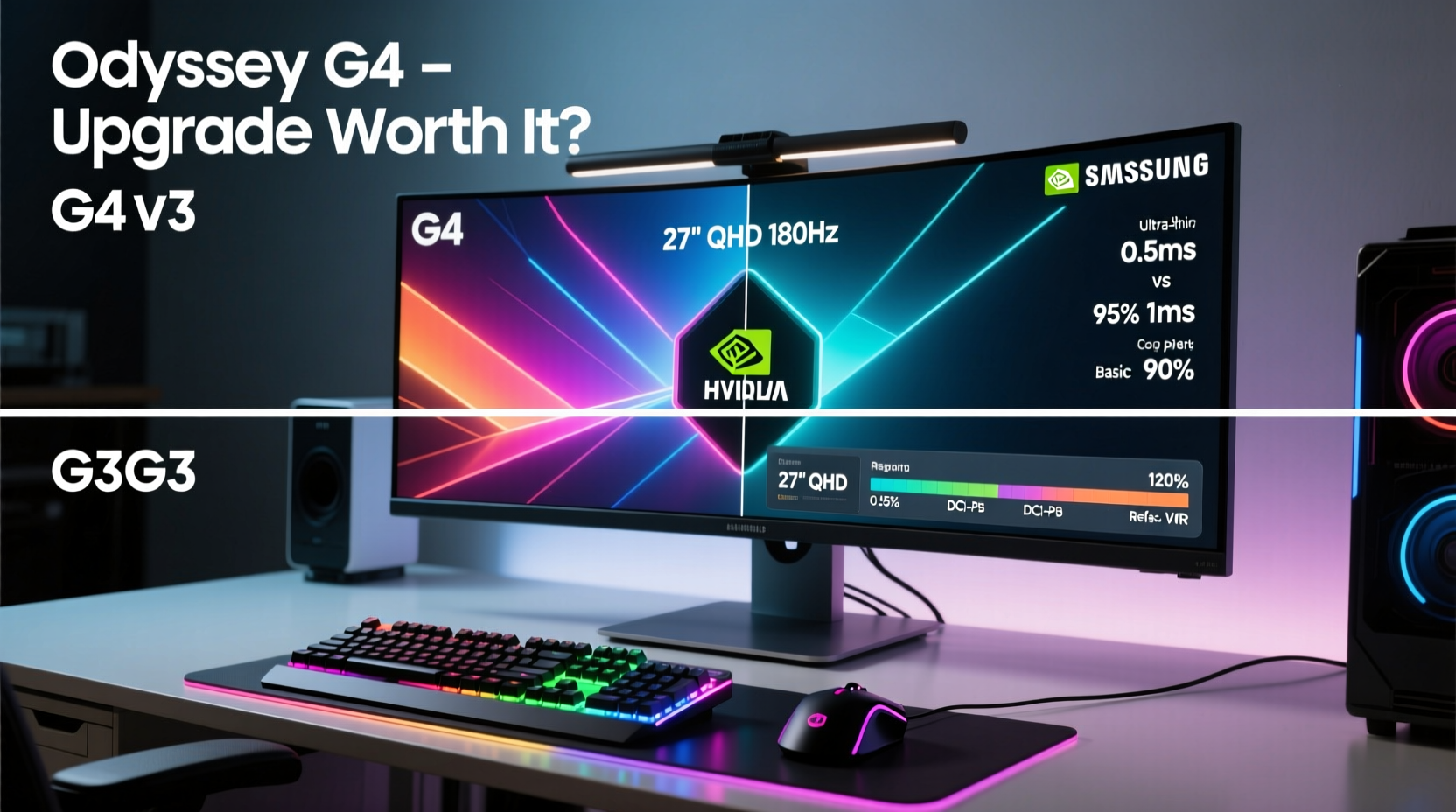 samsung odyssey g4 vs g3 is the upgrade worth it for gaming