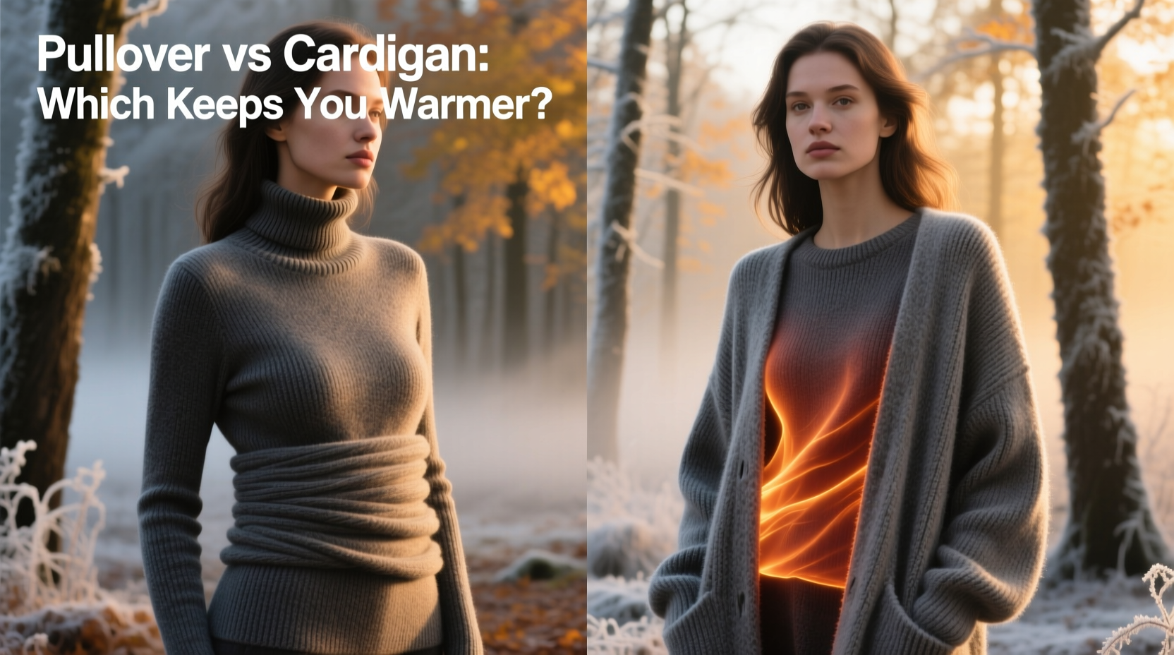 pullover vs cardigan which sweater style actually keeps you warmer