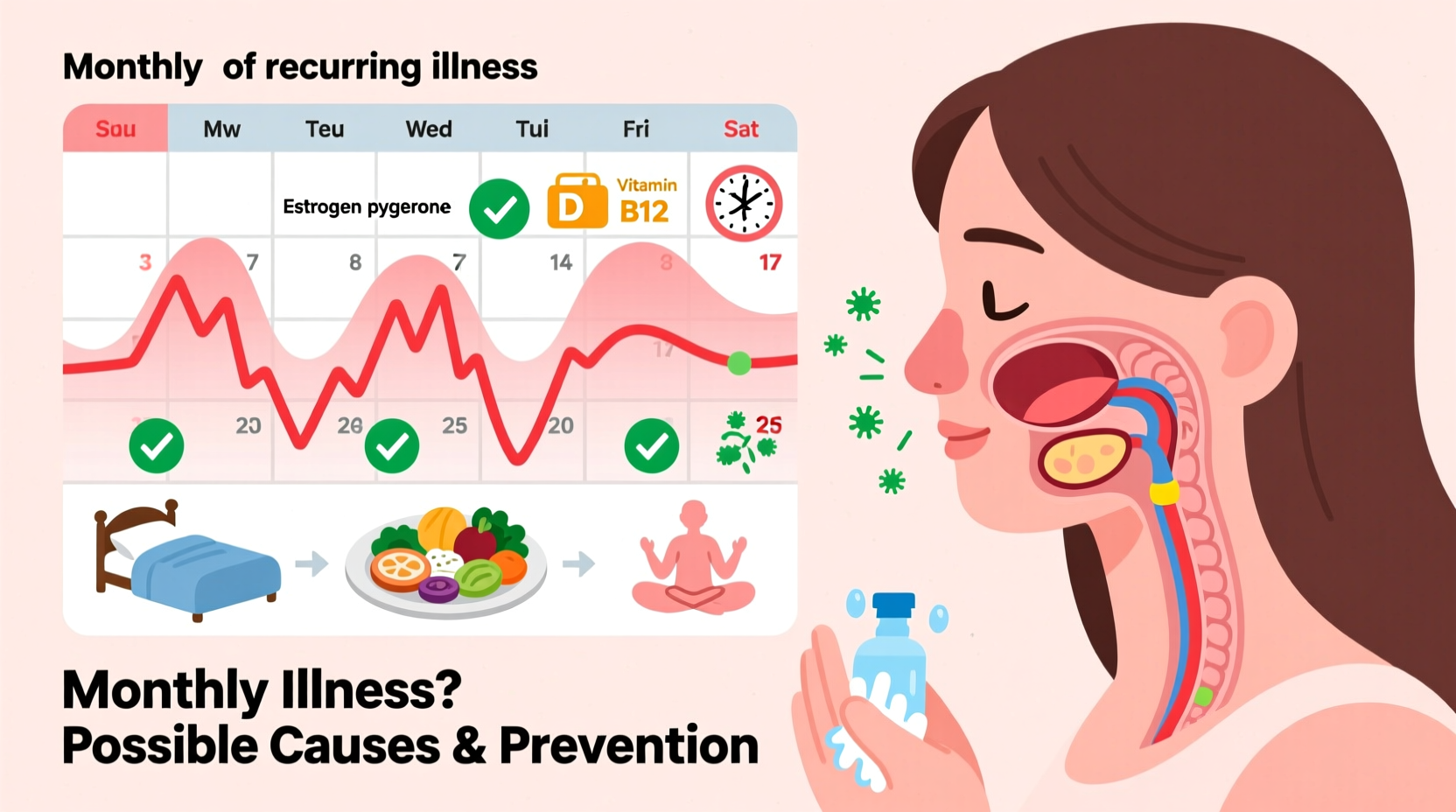 why am i getting sick every month possible causes prevention