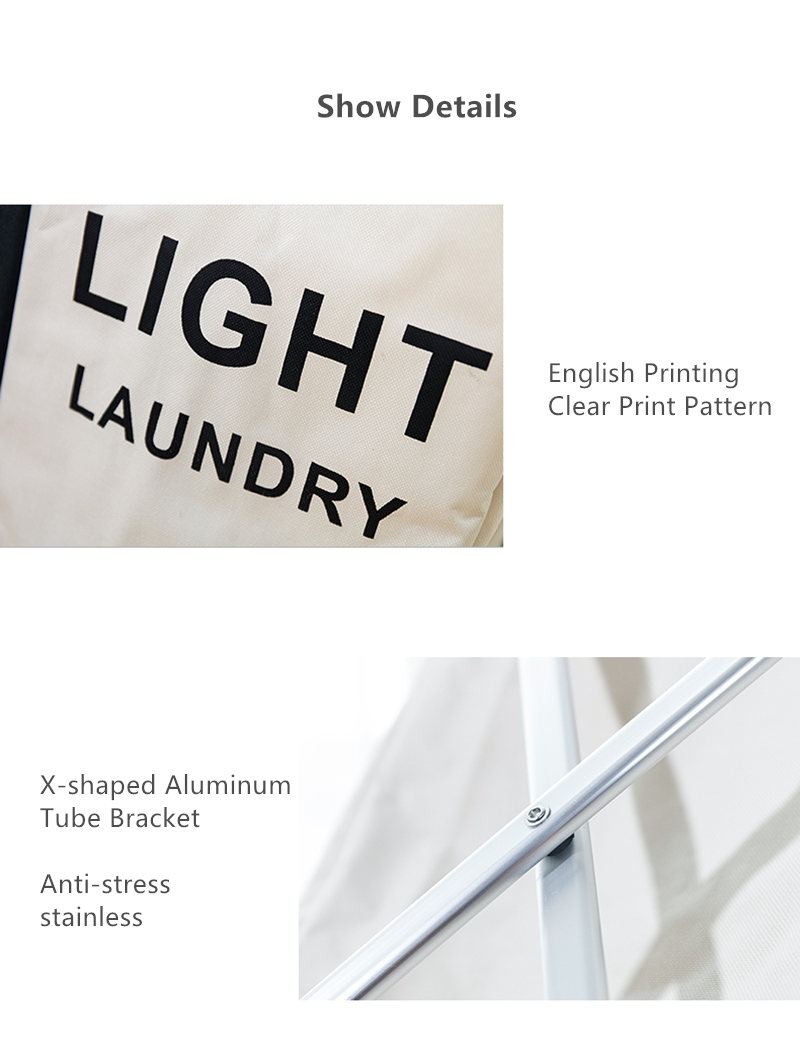 1PC Retail Foldable Dirty Laundry Basket Organizer X-shape Printed Collapsible 3 Grid Home Laundry Hamper Sorter Laundry Hamper