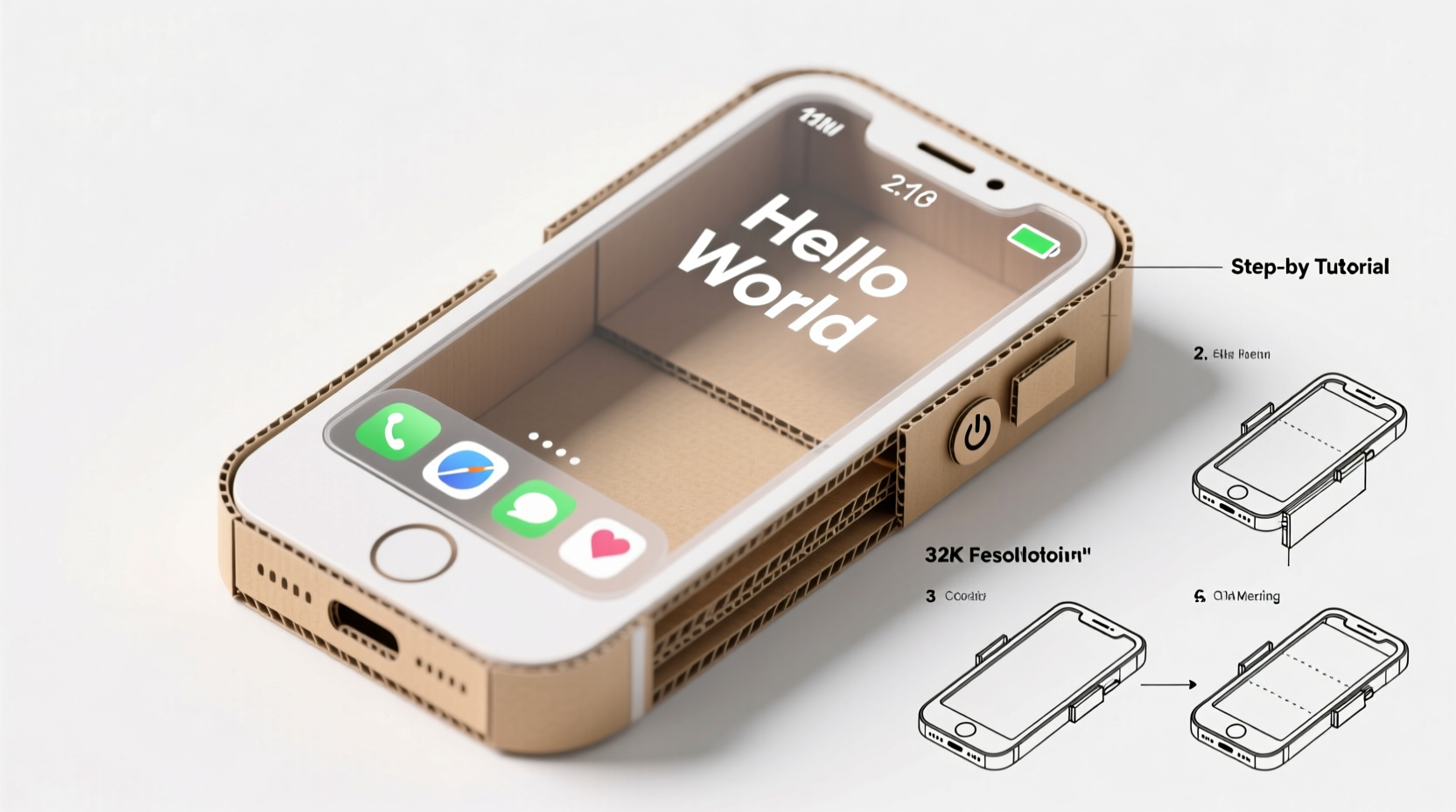 creative diy guide how to build a functional mobile phone model using cardboard boxes