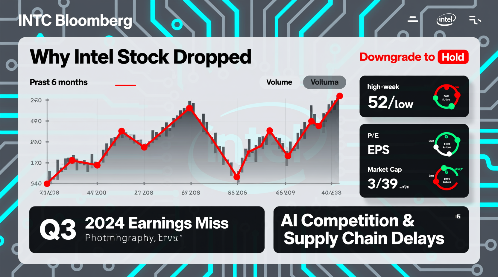 why did intel stock drop recent intc stock performance