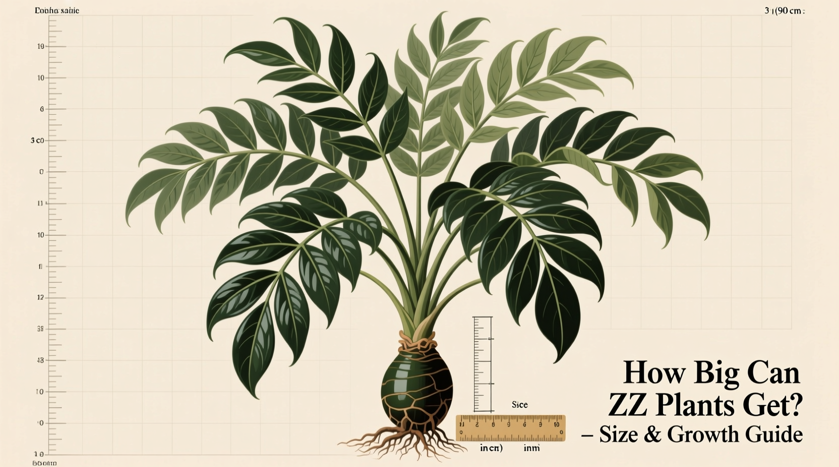 how big can zz plants get