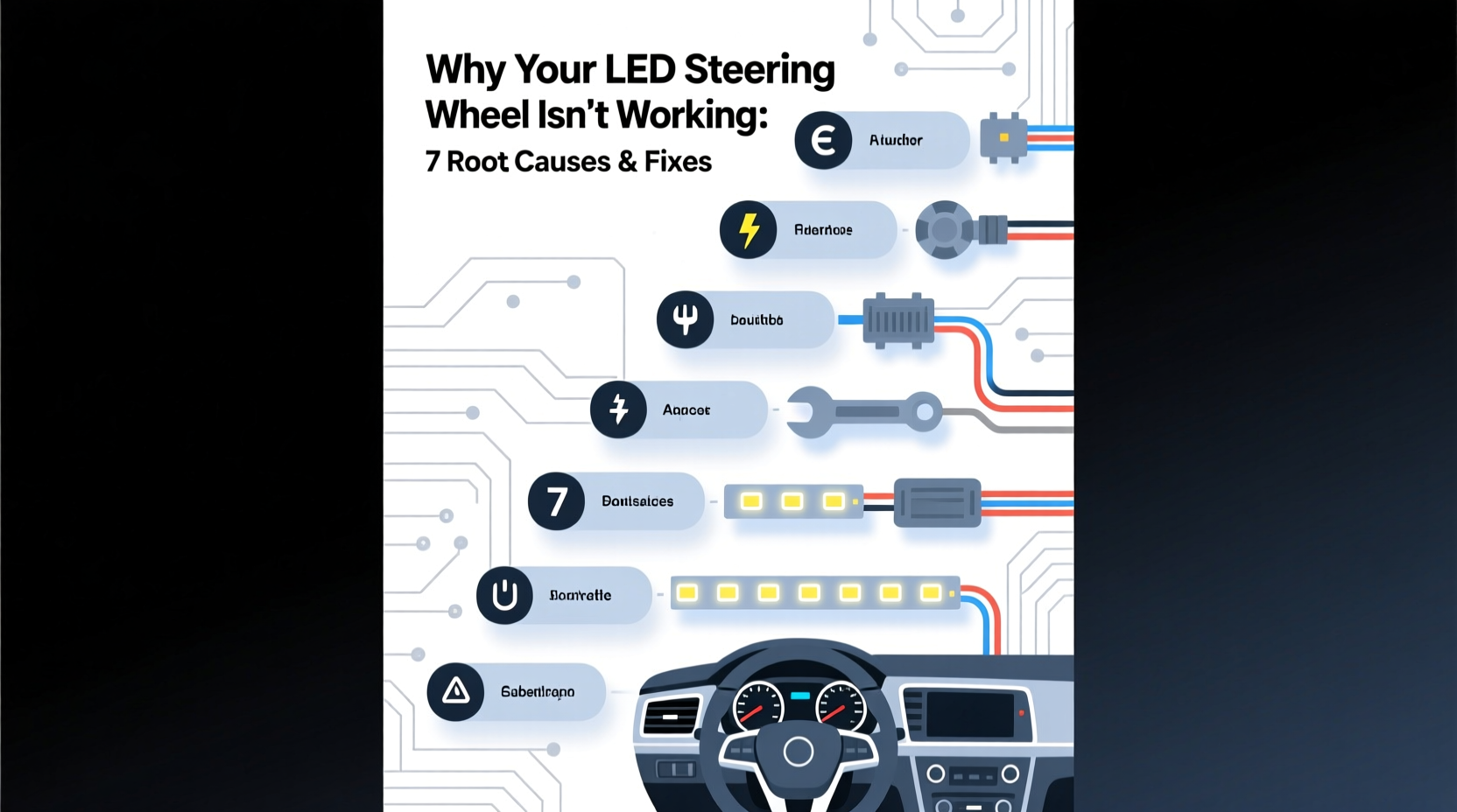 led steering wheel not working