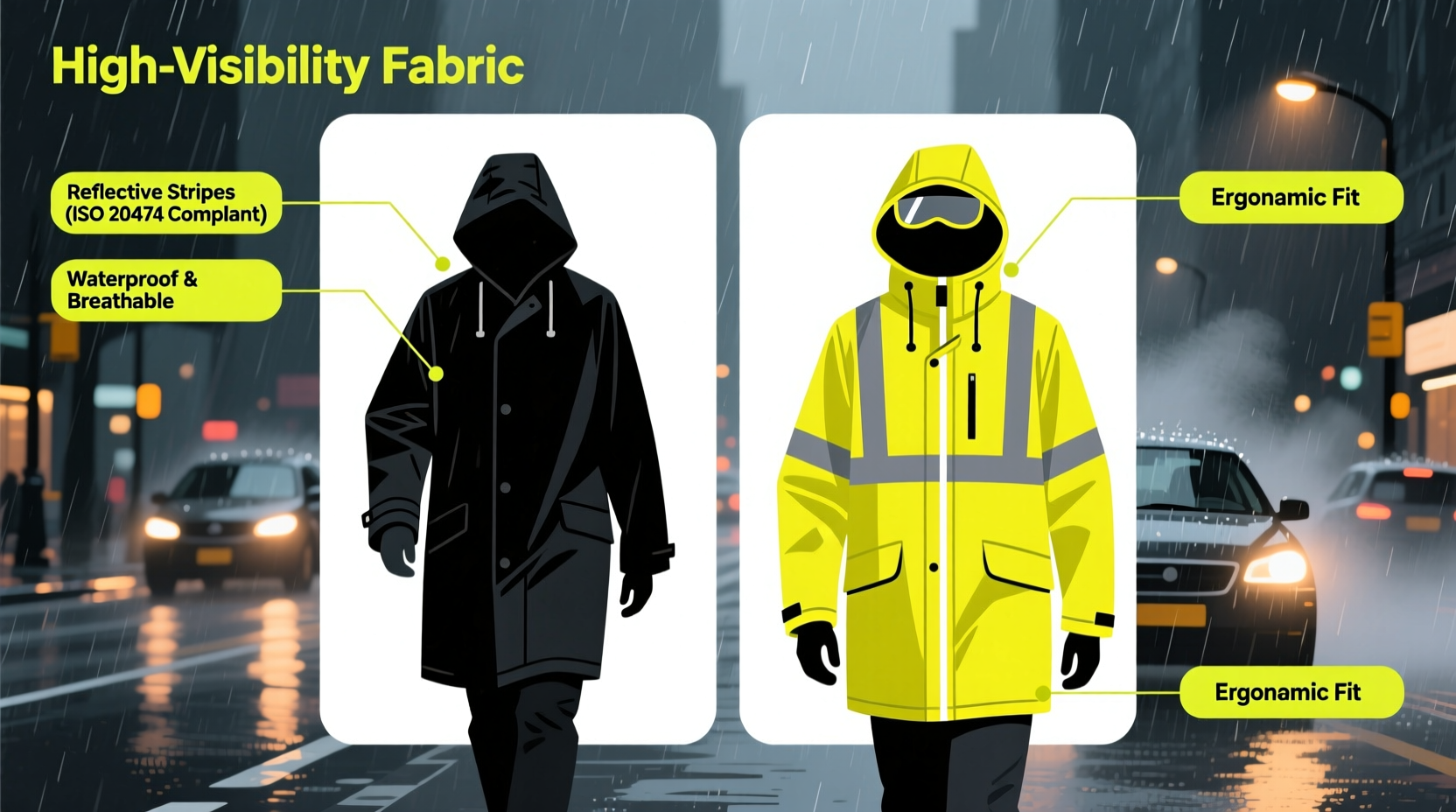 how to choose a raincoat that maximizes visibility and safety in any weather