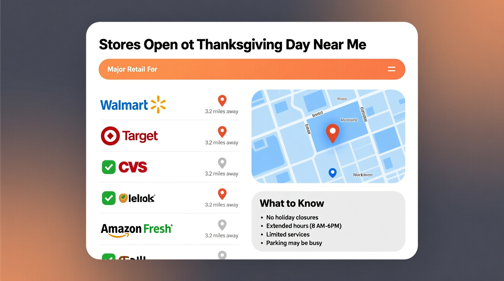 what store is open on thanksgiving day near me