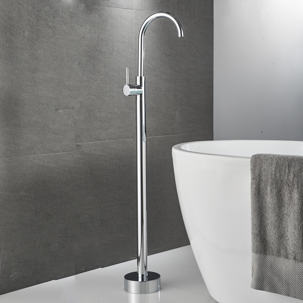 beelee bl19000c抛光铬独立式浴缸水龙头落地式浴缸水龙头 - buy free