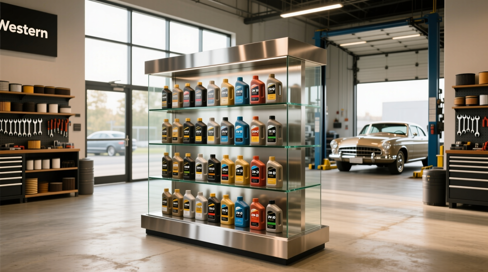 What to Look for in a Motor Oil Display Rack for Shops