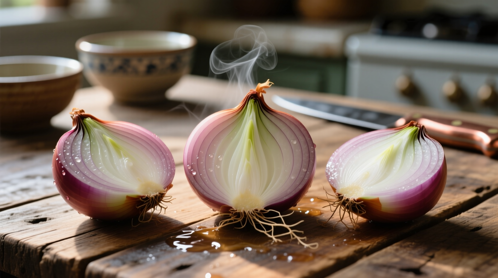 quartered onion
