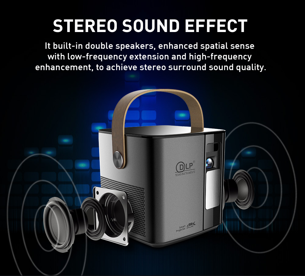 Full HD 1920*1080 WIFI  BT Projector Short throw 4K 1080p DLP Projector for Home Cinema