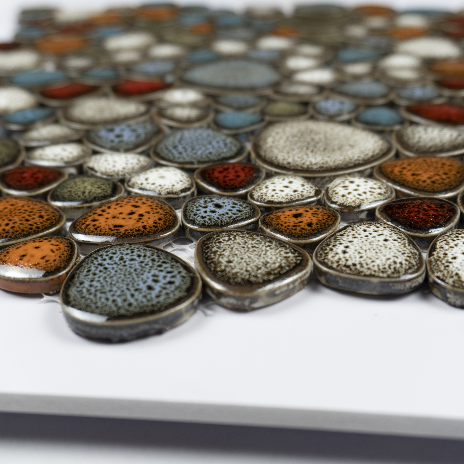 Leopard Print Mixed Color Ice Crack Wall Decoration Fambe Indoor Variable Glaze Decorative Wall Tiles