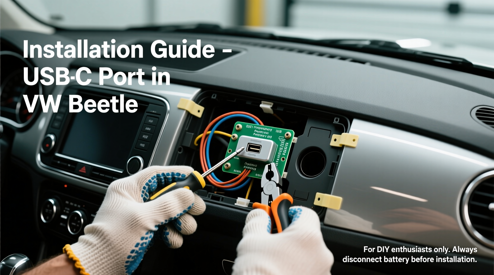 How to Install USB-C in a Volkswagen Beetle Interior