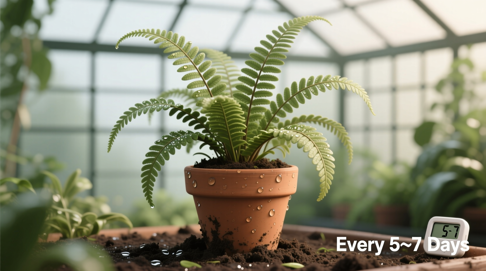 how often to water ferns in pots