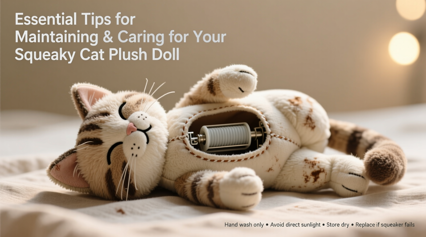 essential tips for maintaining and caring for your squeaky cat plush doll