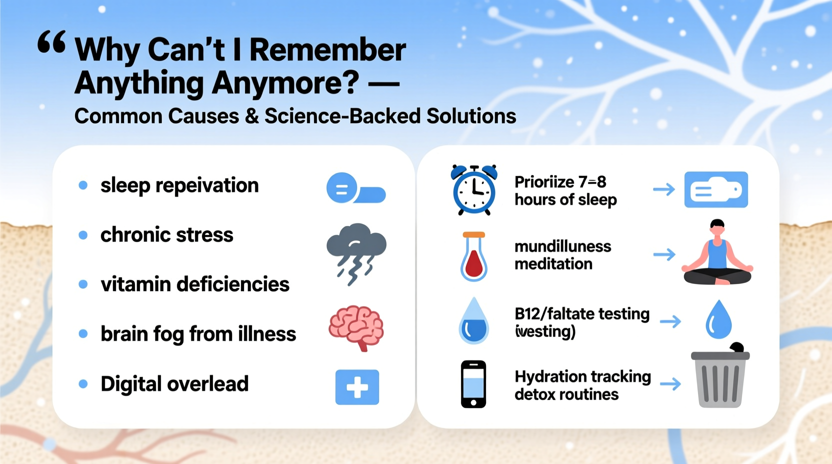 why cant i remember anything anymore common causes solutions