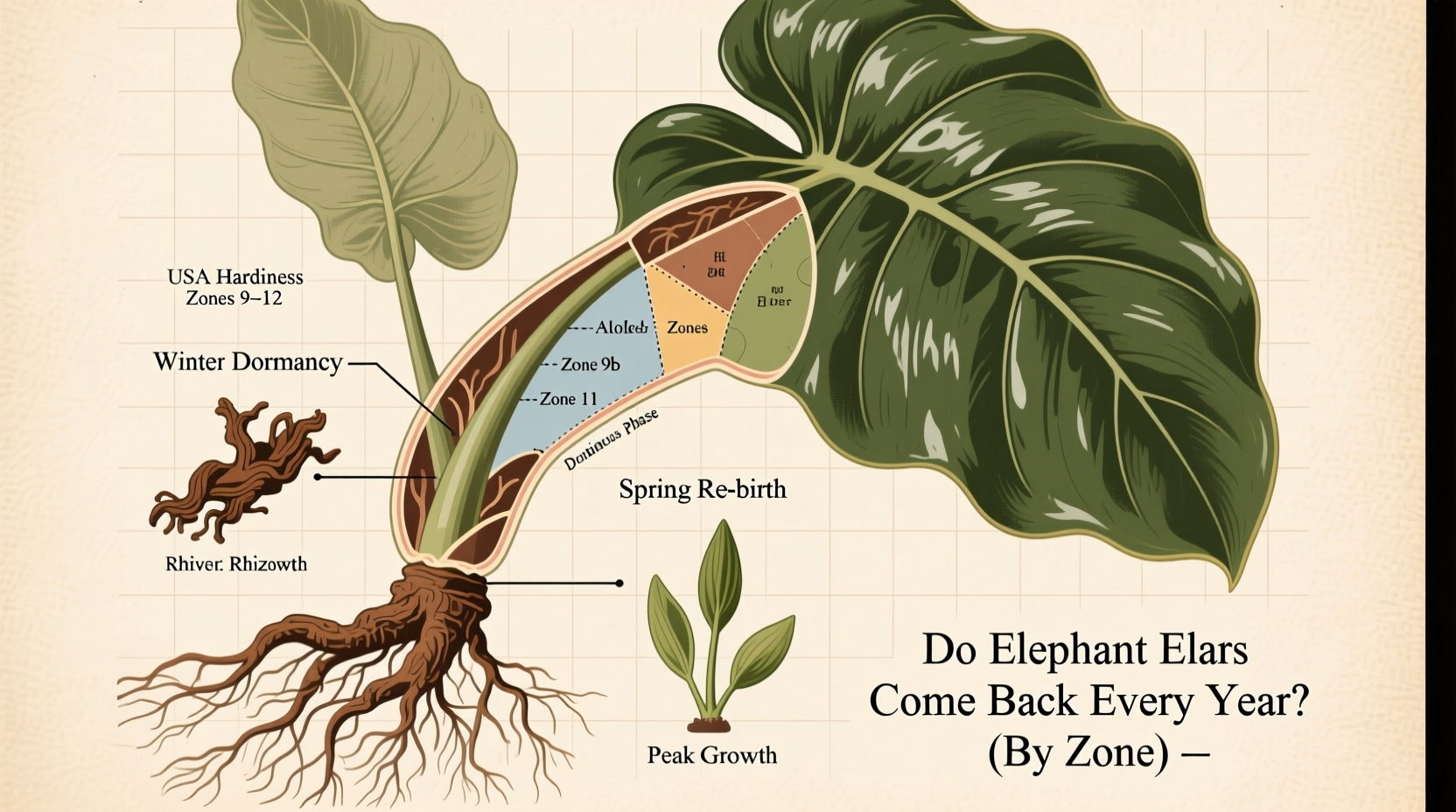 do elephant ears come back every year