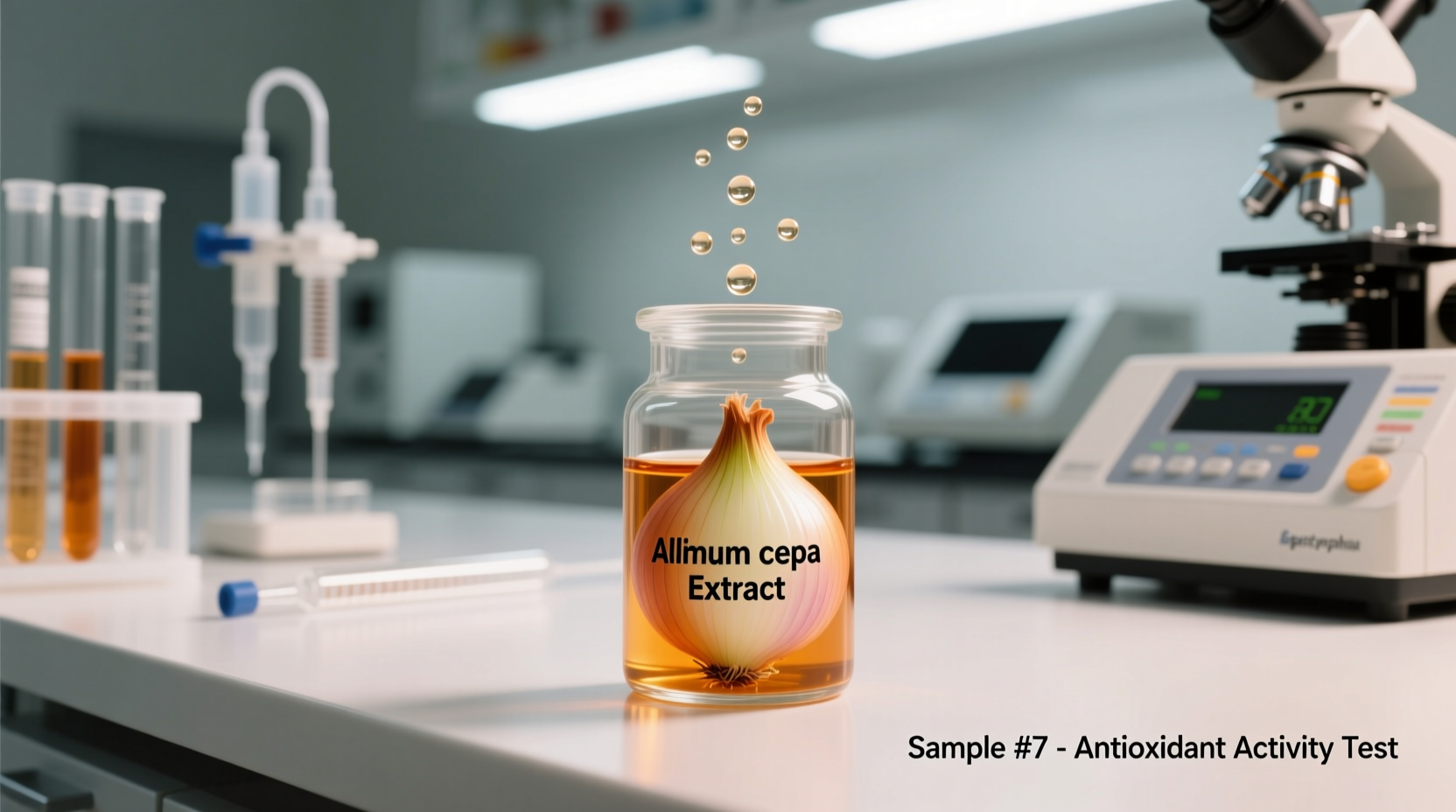 Onion bulb extract in laboratory testing