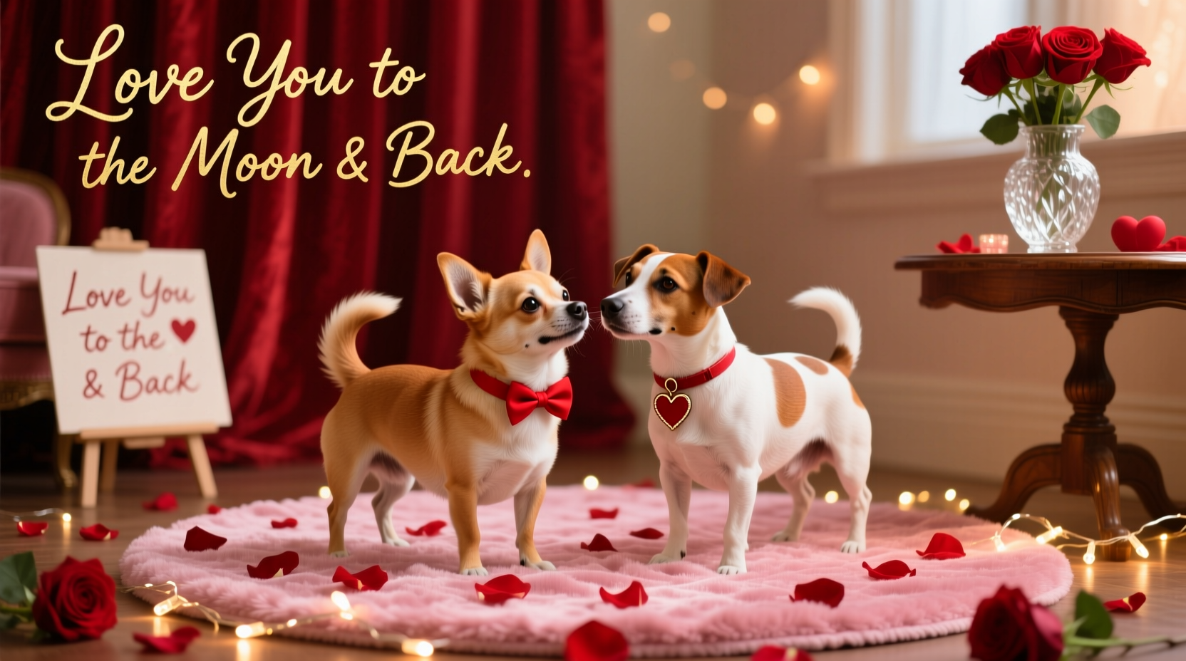 a chihuahua and a jack russell terrier valentines day