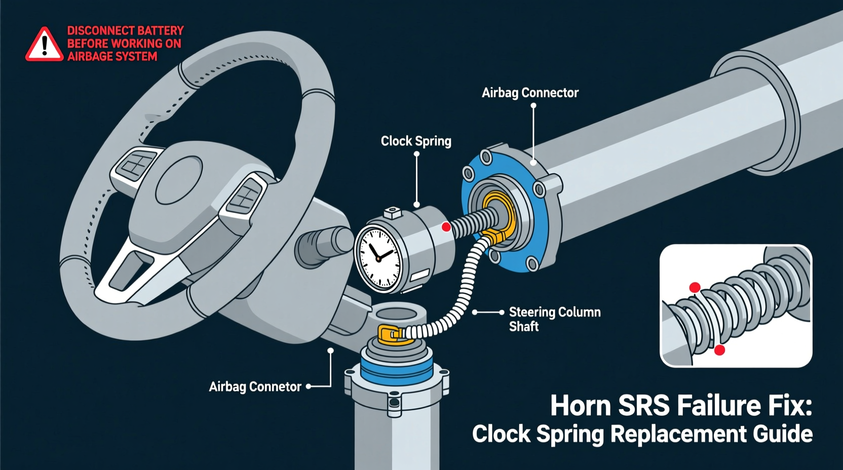 Horn SRS Failure Fix: Clock Spring Replacement Guide