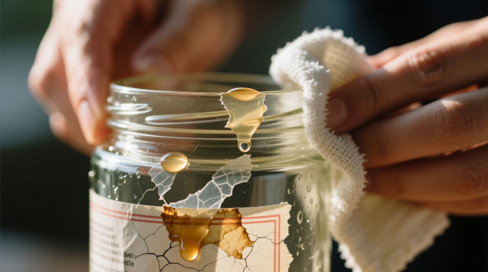 how to get labels off jars