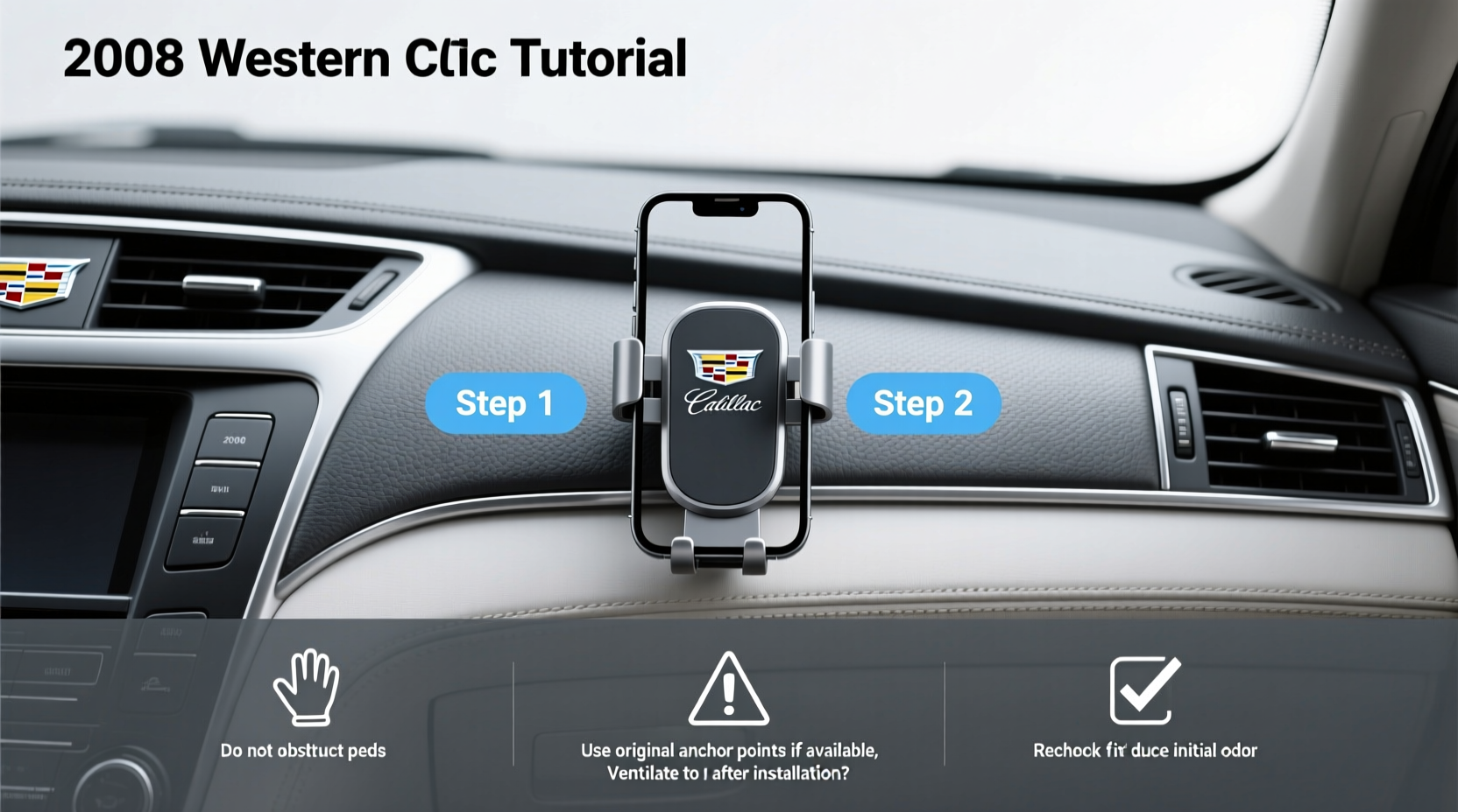 2008 cadillac cts phone mount