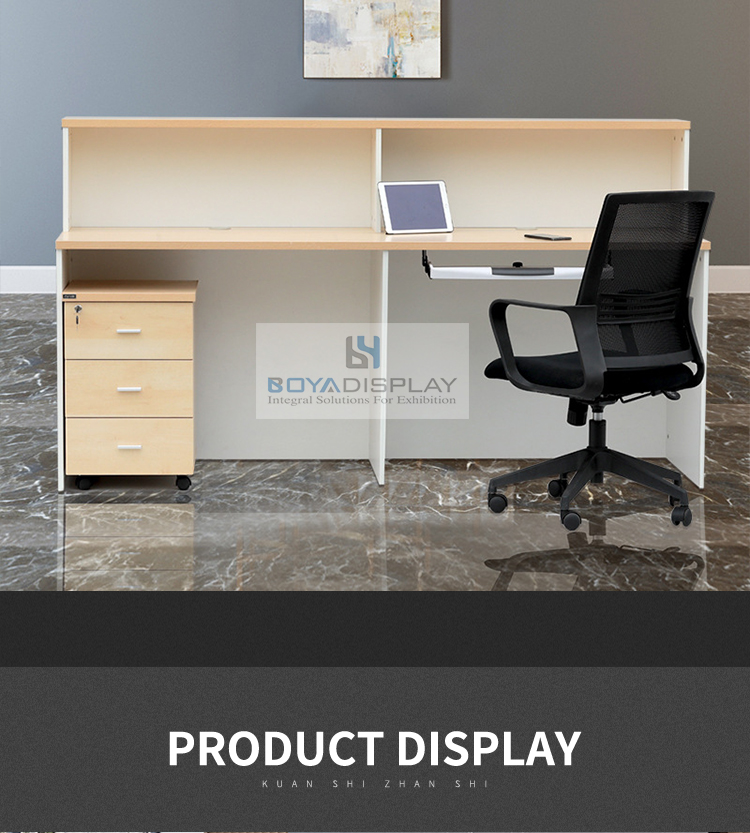 Factory Hot Sale small high vintage barber shop clinic school spa used reception desk table with drawer