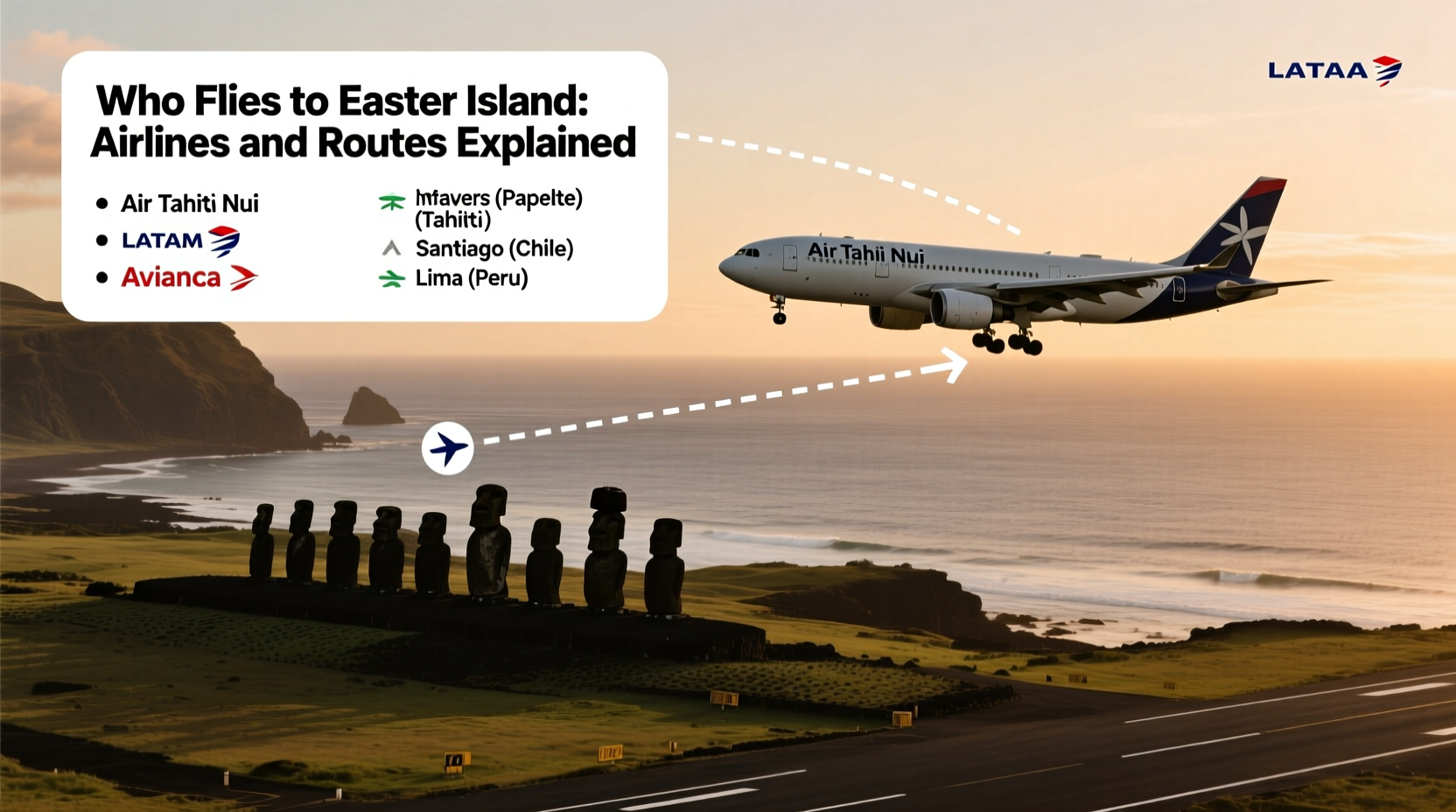who flies to easter island