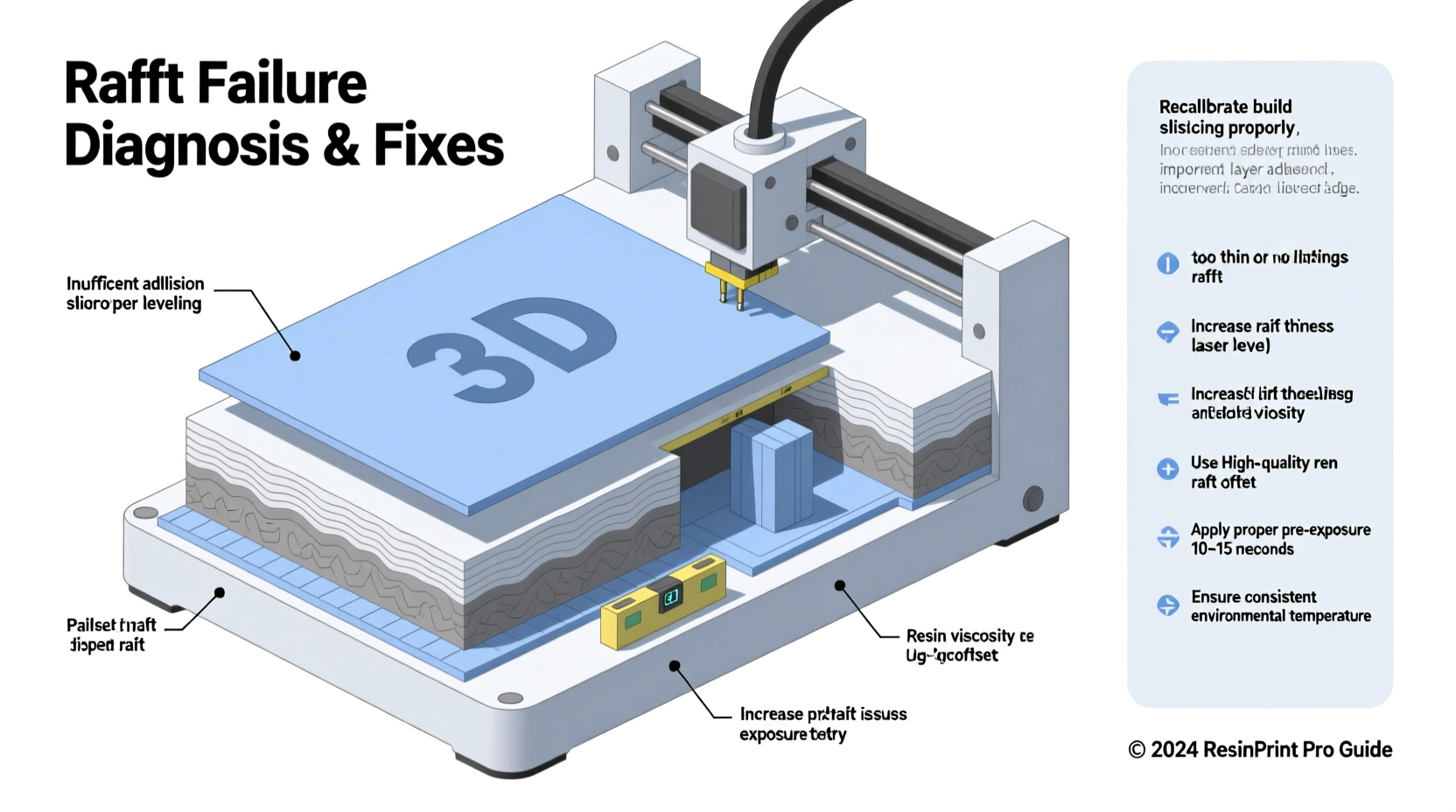 raft not slicing in resin printing causes and solutions
