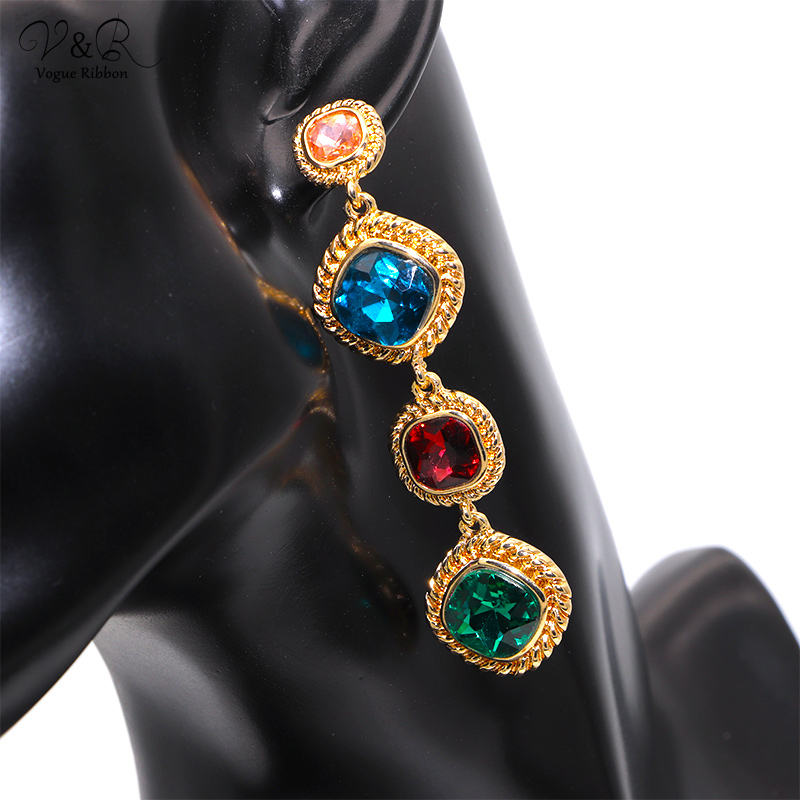 v & r时尚饰品镀金彩色复古设计丝绸蒙大拿州勃艮第绿宝石吊坠