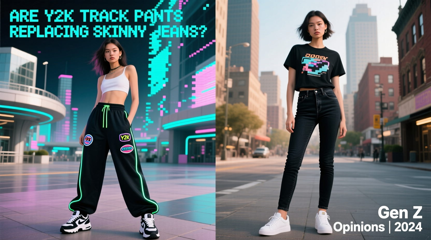 are y2k track pants really replacing skinny jeans gen z opinions