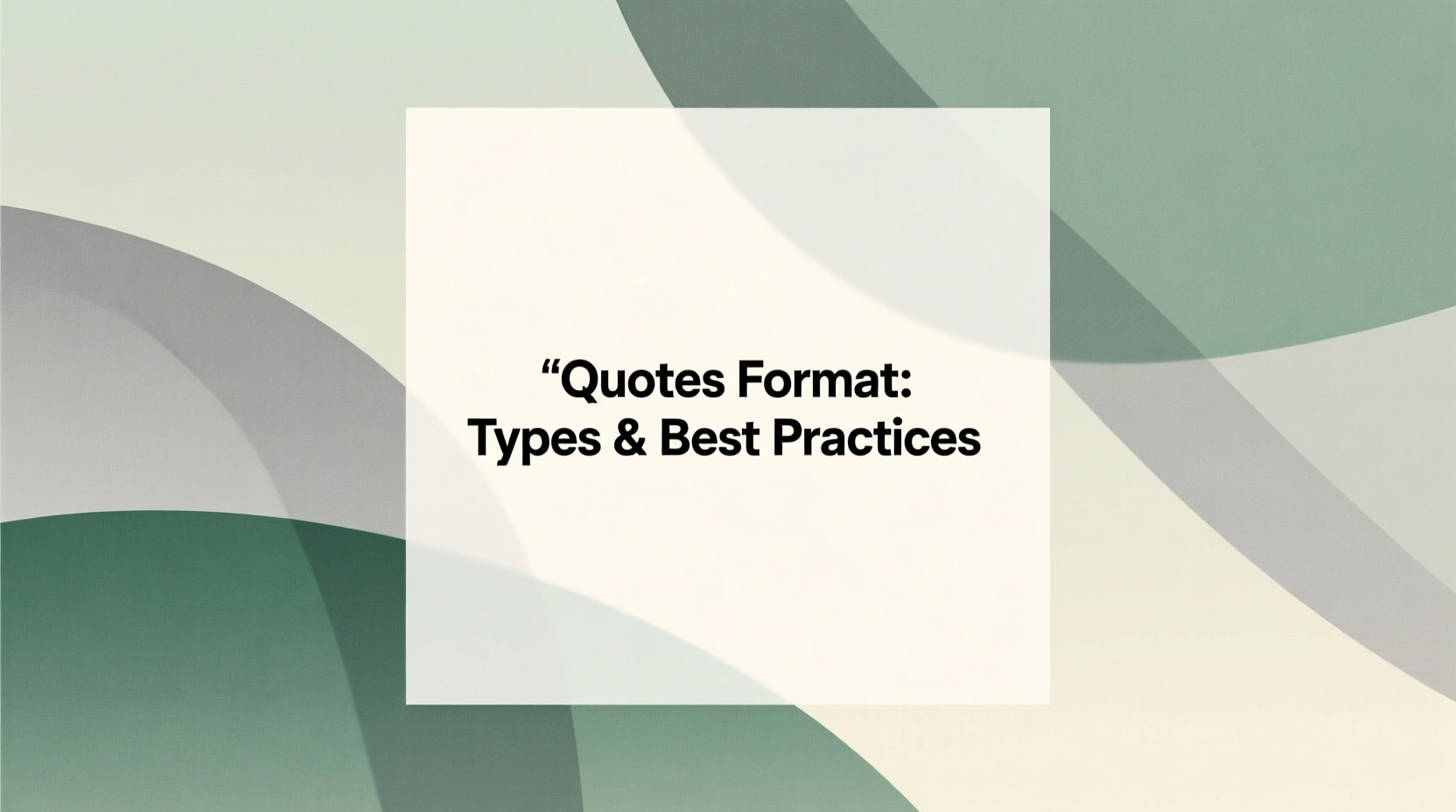 quotes format