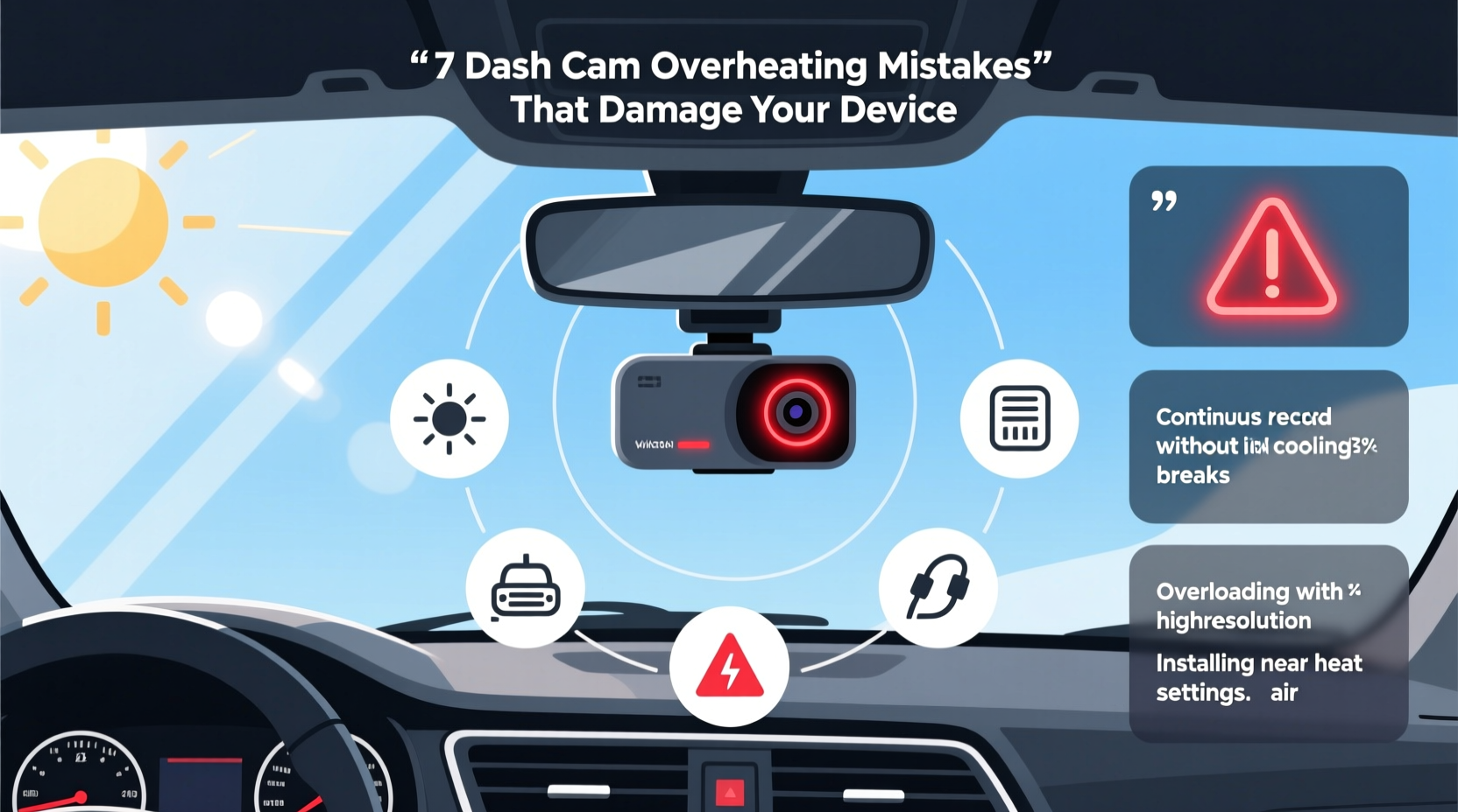 dash cam overheating mistakes