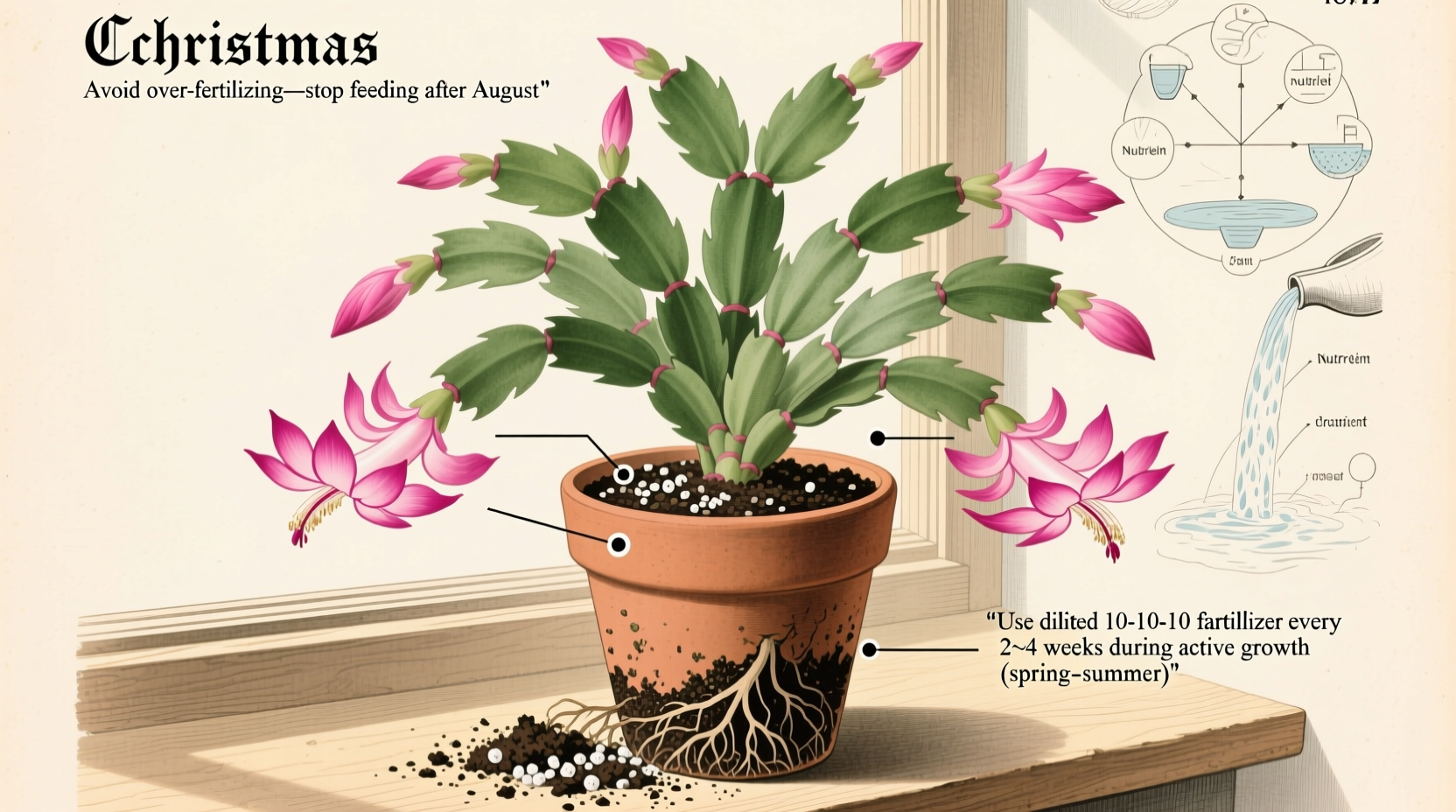 how to fertilize a christmas cactus