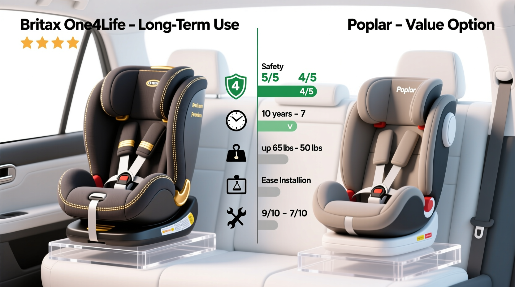 britax one4life vs poplar is the one4life worth the extra money for long term use