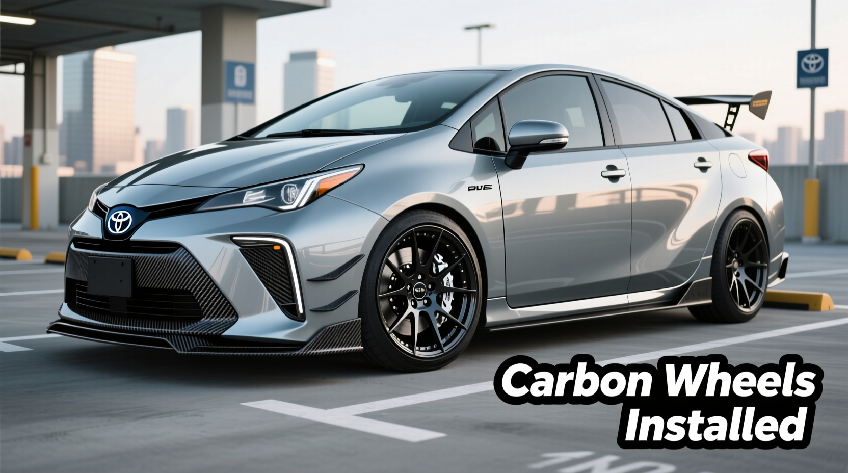 prius prime carbon wheel install