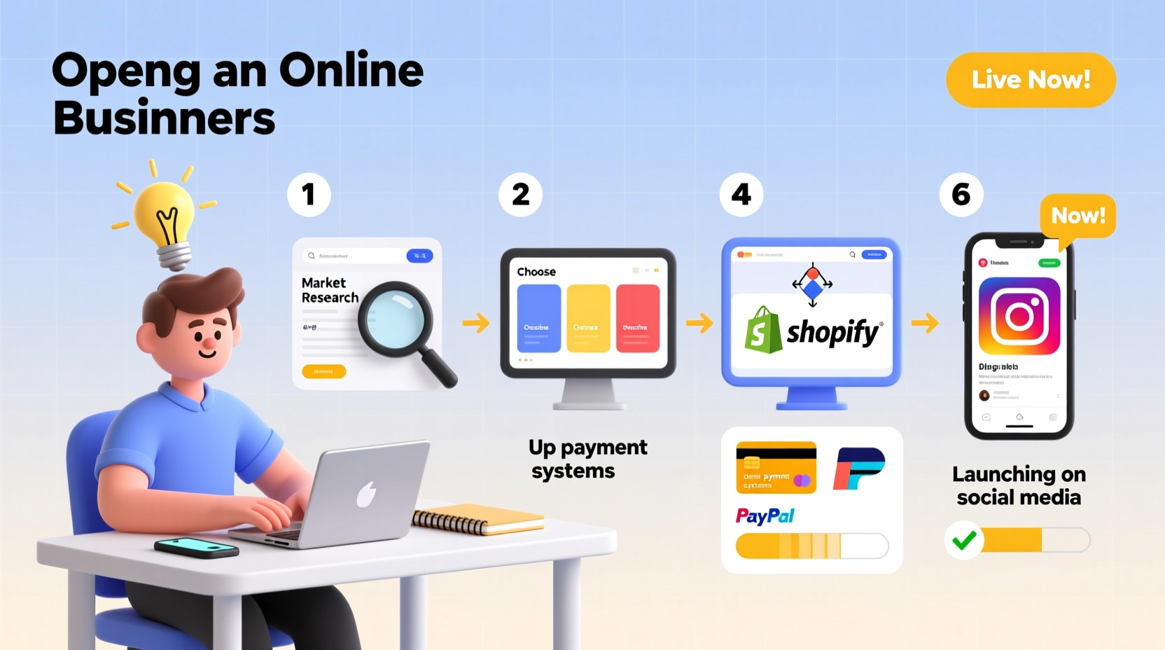 how to open your own business online a step by step guide for beginners