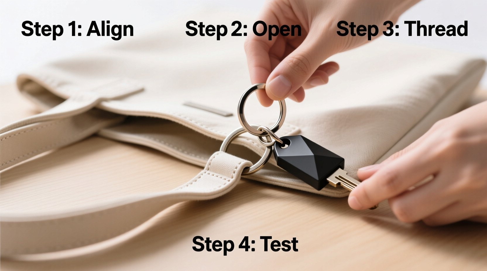 step by step guide to securely attach a metal keychain to your bag for everyday convenience