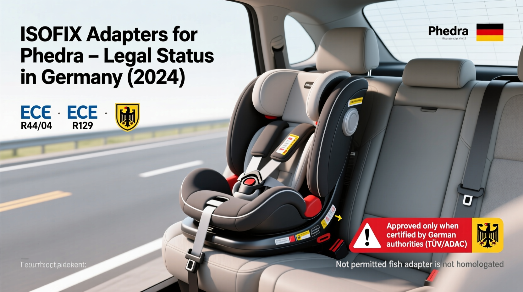 isofix adapters phedra germany law