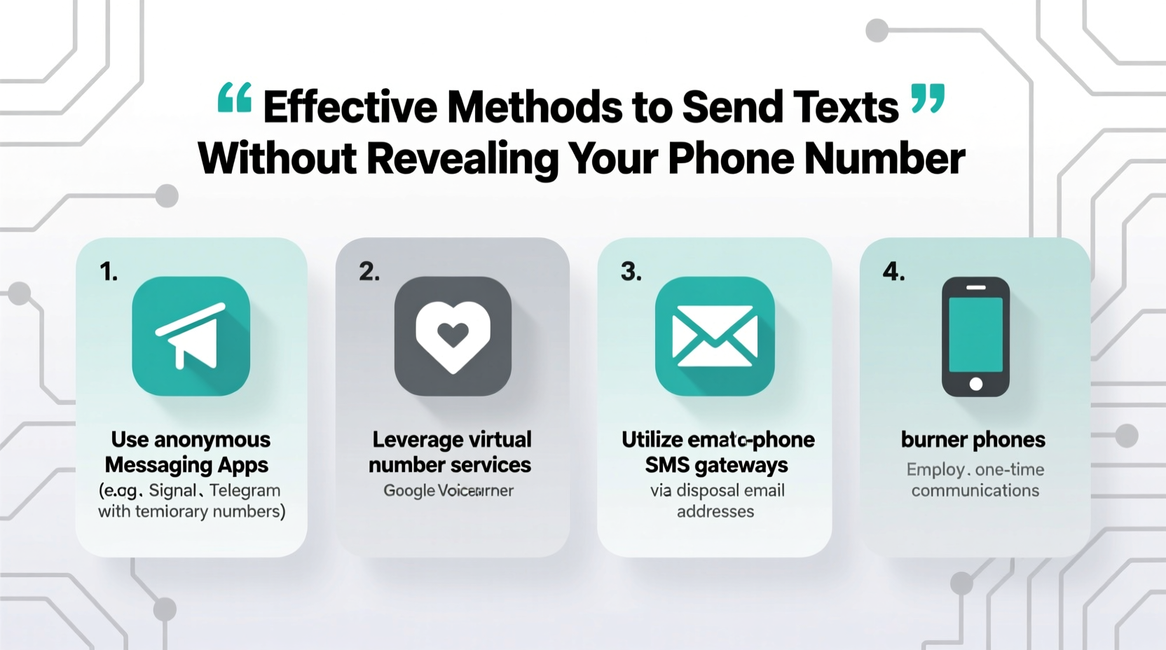 effective methods to send texts without revealing your phone number