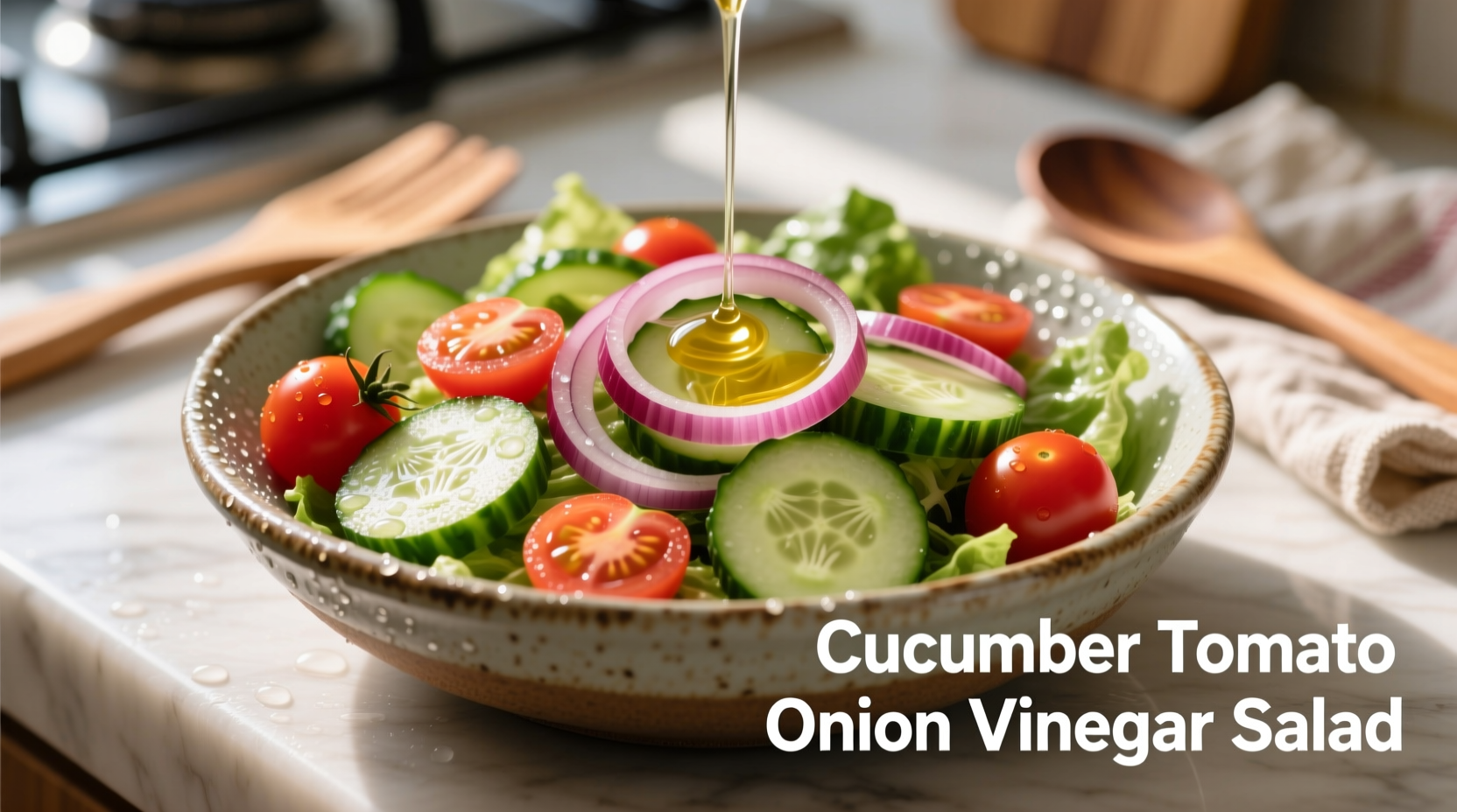 cucumber tomato onion vinegar salad